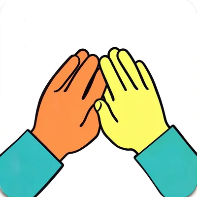 Hands clapping together