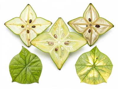Star Fruit Transverse Section Perfect Star Shape