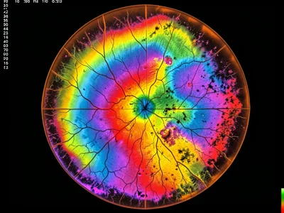 Heated plastic showing thermal stress