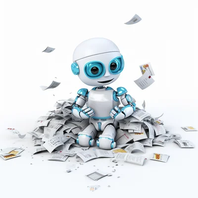 3D plastilina ai chatbot dissasembled on clean white