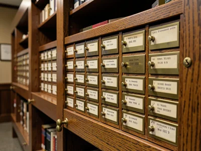 Eye-Level Drawer Labels and Brass Pulls