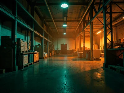 Warehouse interior dramatic