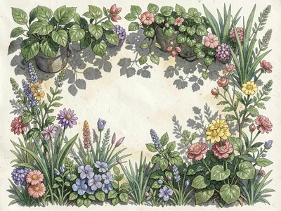 Garden shadow print