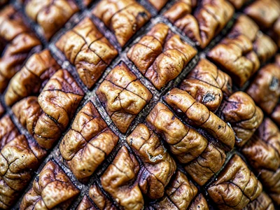 Walnut deep diamond pattern