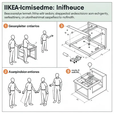 Step-by-step assembly instructions for self-confidence with stick figures