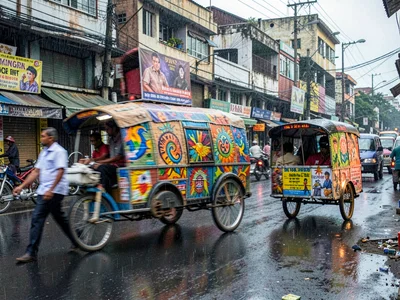 Rickshaw art in motion