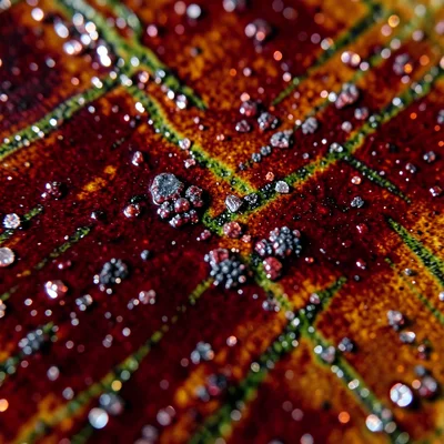 Copper red reduction glaze, deep oxblood red where reduction atmosphere converte