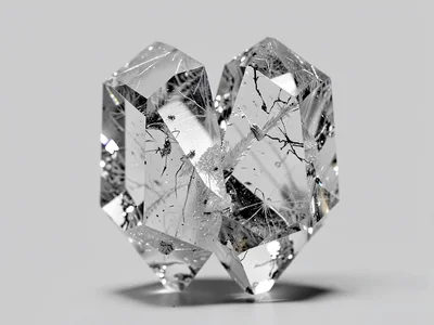 Twinned crystal showing interpenetration