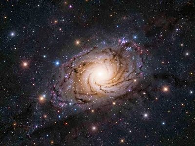 Starburst galaxy showing intense formation