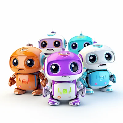 Subject Group of robot chatbot AIs Location Clean whi