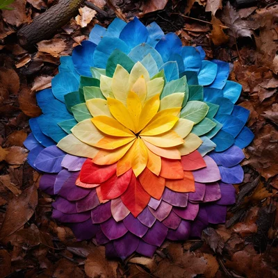 Land Art Photo Andy Goldsworthy-Inspired Flower petal