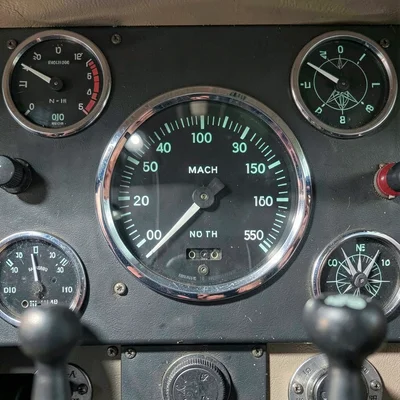 Airspeed Indicator Mach Scale Chrome Bezel