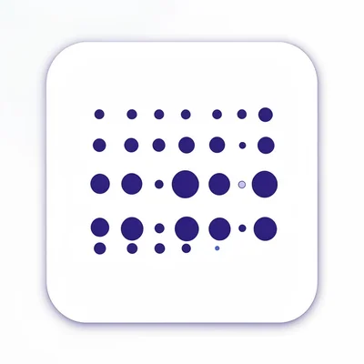 abstract single calendar-page abstract — single rounded square with three rows o