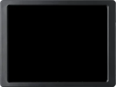 Scanner glass edge, black rubber gasket meeting glass creating frame boundary, e