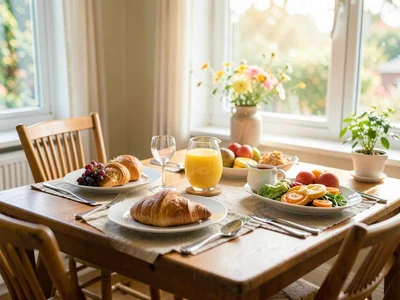Morning breakfast table