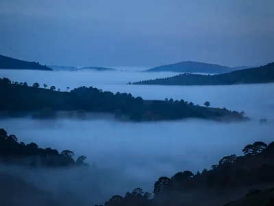 Three depth layers of fog creating natural gradient