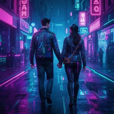 make it a cyberpunk,  