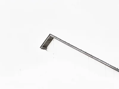 Cabin roof edge white on white