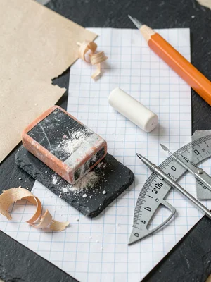 Chalkboard Eraser Chalk Stub Dusty Nostalgic