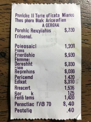 A grocery receipt where the items are the periodic table of elements with prices