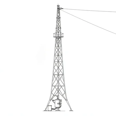 Vertical schematic of a vertical tower system with pump and drip line