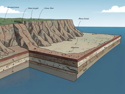 Continental margin geological section