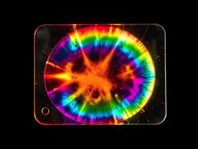 Heated plastic showing thermal stress