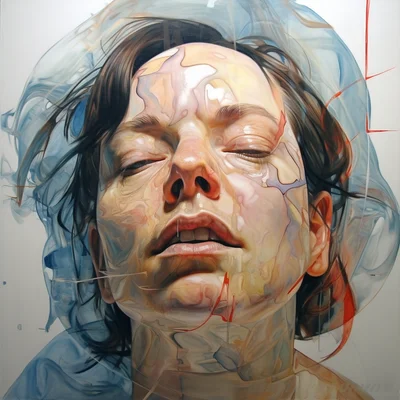 Painting portrait by Jenny Saville. bjork
