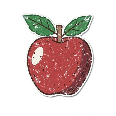 Red apple with leaf