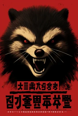 Movie poster of a Quentin Tarantino movie. Angry badg