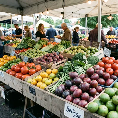 Farmer's market produce display