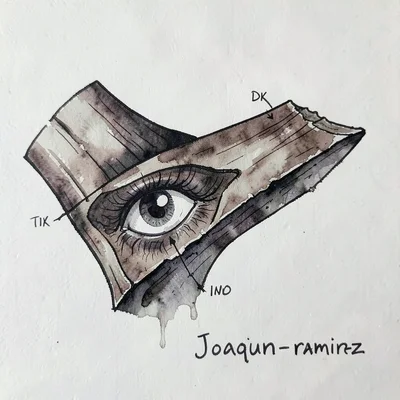 Joaquin-ramirez ink schematic of an axe head cross-section showing eye, bevel an