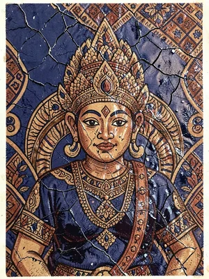 Batik temple guardian