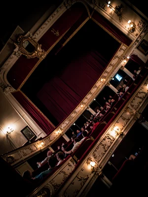 Theater balcony view tilted