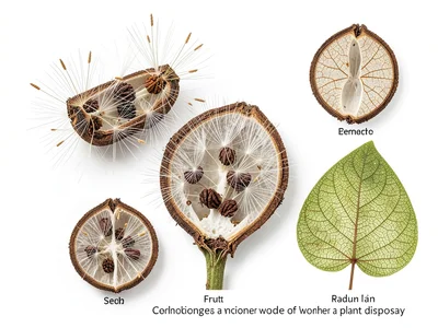 Milkweed Pod Burst Seed Plume Dispersal Array