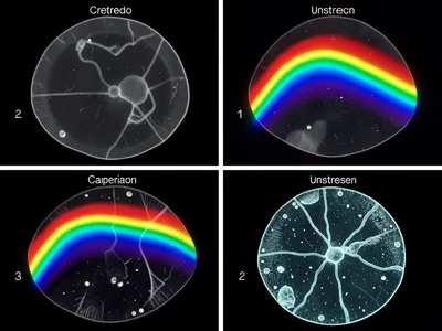 Comparison showing stressed versus unstressed