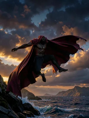 Dramatic cape movement