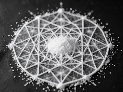 Chladni pattern in salt showing complex geometric mandala