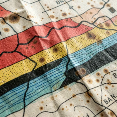 A fragment of a geological survey map showing igneous intrusions through sedimen