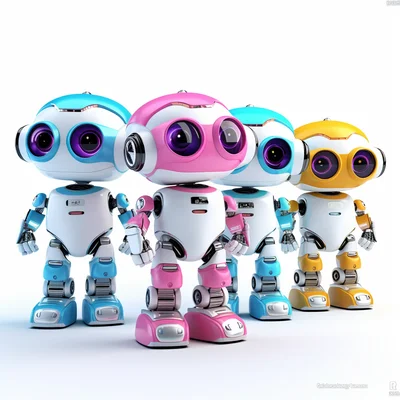 Subject Group of robot chatbot AIs Location Clean whi