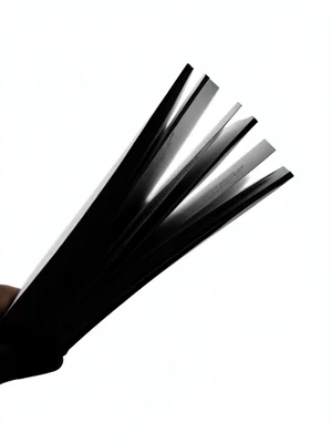 Book pages fanned out creating negative space profile silhouette, clean backgrou