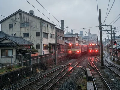 Industrial zone train crossing
