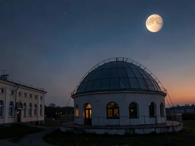 Venus appearing while dome still catches sunset