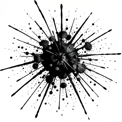 Firework explosion splatter