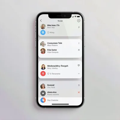 Vertical phone-screen mockup of an alert feed with five stacked alert tiles casc