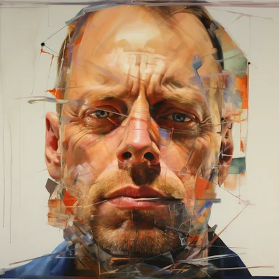 Painting portrait by Jenny Saville. bruce willis