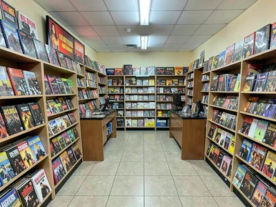 Video rental store interior