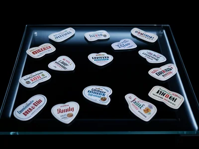 A collection of fortune cookie fortunes spread randomly across the scanner glass