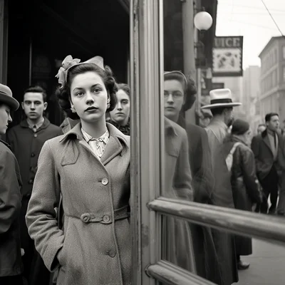 Vivian Maier photo of surprising person or situation