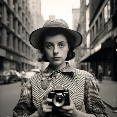 Vivian Maier. Self portrait of Vivian Maier by Vivian
